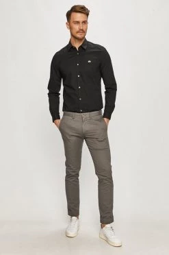 Ανδρικά Πουκάμισα Lacoste - Βαμβακερό πουκάμισο ανοιχτό μπλε -Lacoste Κατάστημα unnamed file 1014