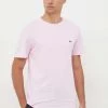 Ανδρικά Μπλουζάκια Βαμβακερό μπλουζάκι Lacoste ροζ