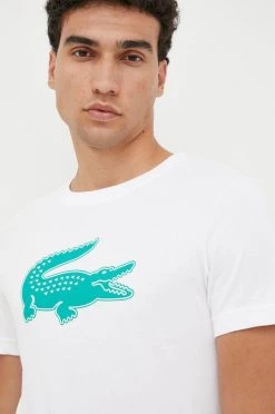 Ανδρικά Μπλουζάκια Μπλουζάκι Lacoste άσπρο