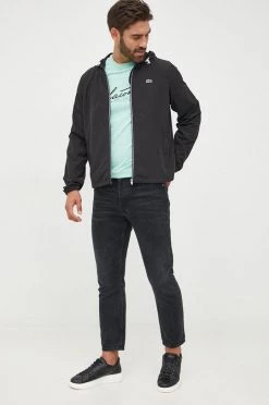 Ανδρικά Κοντά μπουφάν Μπουφάν Lacoste μαύρο,