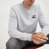 Ανδρικά Χωρίς φερμουάρ Βαμβακερή μπλούζα Lacoste γκρι,