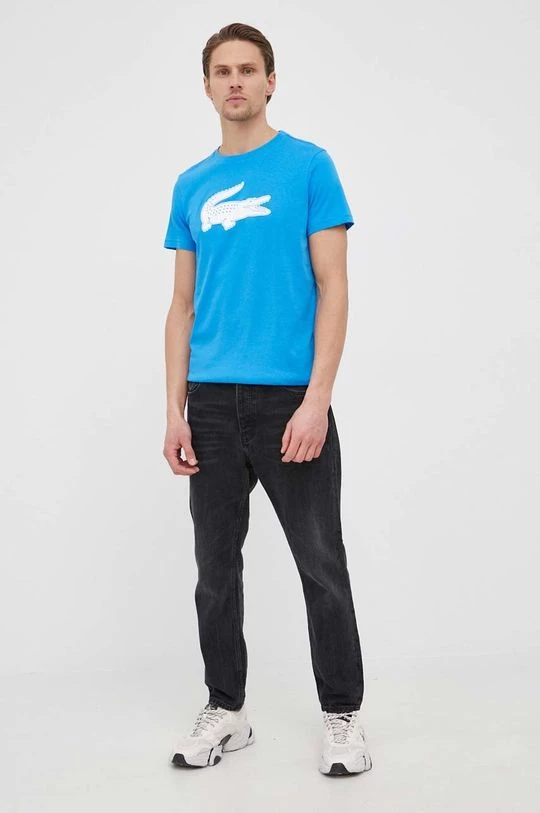 Ανδρικά Μπλουζάκια Μπλουζάκι Lacoste λευκό 2 Ανδρικά Μπλουζάκια Μπλουζάκι Lacoste λευκό - Image 2