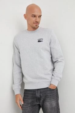 Ανδρικά Χωρίς φερμουάρ Βαμβακερή μπλούζα Lacoste γκρι, -Lacoste Κατάστημα unnamed file 124