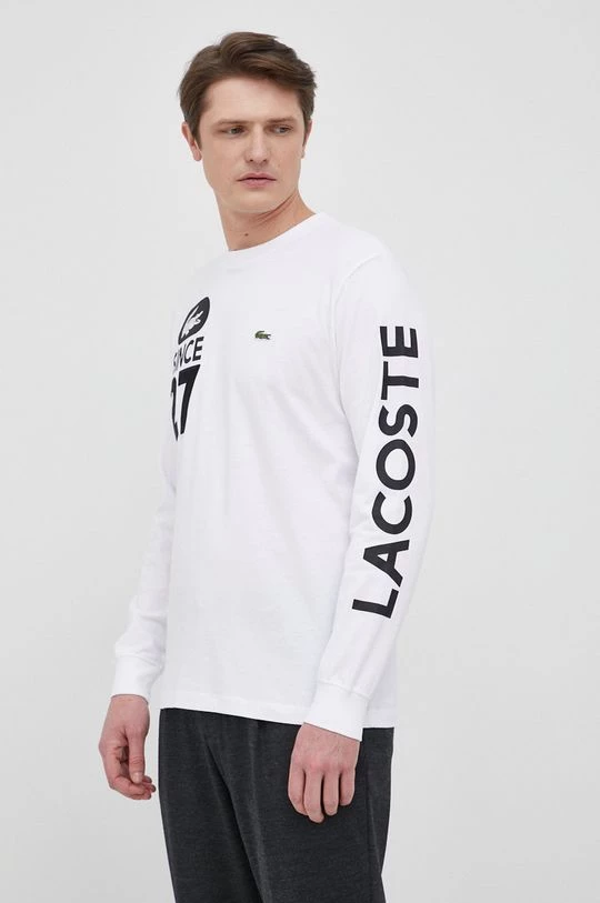 Ανδρικά Μακρυμάνικα Βαμβακερό πουκάμισο με μακριά μανίκια Lacoste άσπρο 1 Ανδρικά Μακρυμάνικα Βαμβακερό πουκάμισο με μακριά μανίκια Lacoste άσπρο