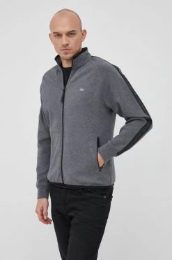 Ανδρικά Με φερμουάρ Μπλούζα Lacoste χρώμα: γκρι