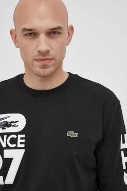 Ανδρικά Μακρυμάνικα Βαμβακερό πουκάμισο με μακριά μανίκια Lacoste μαύρο -Lacoste Κατάστημα unnamed file 1283