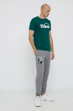 Ανδρικά Παντελόνια φόρμας Βαμβακερό παντελόνι Lacoste χρώμα: γκρι