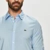 Ανδρικά Πουκάμισα Lacoste - Βαμβακερό πουκάμισο ανοιχτό μπλε