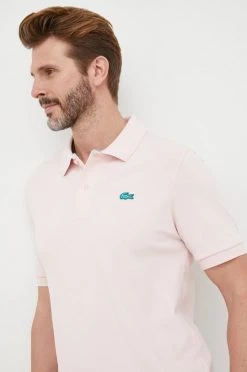 Ανδρικά Πόλο μπλουζάκια Βαμβακερό μπλουζάκι πόλο Lacoste ροζ -Lacoste Κατάστημα unnamed file 1390