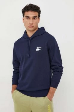 Ανδρικά Χωρίς φερμουάρ Βαμβακερή μπλούζα Lacoste ναυτικό μπλε,