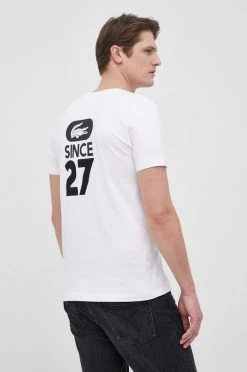 Ανδρικά Μπλουζάκια Βαμβακερό μπλουζάκι Lacoste άσπρο -Lacoste Κατάστημα unnamed file 1450