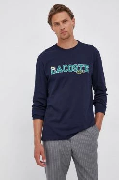 Ανδρικά Μακρυμάνικα Βαμβακερό πουκάμισο με μακριά μανίκια Lacoste ναυτικό μπλε