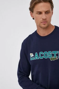 Ανδρικά Μακρυμάνικα Βαμβακερό πουκάμισο με μακριά μανίκια Lacoste ναυτικό μπλε -Lacoste Κατάστημα unnamed file 1470