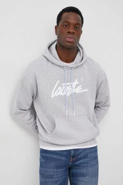 Ανδρικά Χωρίς φερμουάρ Βαμβακερή μπλούζα Lacoste χρώμα: ασημί, 8 Ανδρικά Χωρίς φερμουάρ Βαμβακερή μπλούζα Lacoste χρώμα: ασημί, -Lacoste Κατάστημα unnamed file 1624