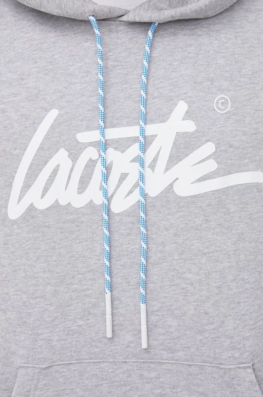 Ανδρικά Χωρίς φερμουάρ Βαμβακερή μπλούζα Lacoste χρώμα: ασημί, 5 Ανδρικά Χωρίς φερμουάρ Βαμβακερή μπλούζα Lacoste χρώμα: ασημί, - Image 5