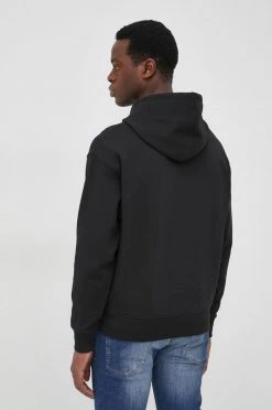 Ανδρικά Χωρίς φερμουάρ Βαμβακερή μπλούζα Lacoste χρώμα: μαύρο, -Lacoste Κατάστημα unnamed file 1628