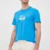 Ανδρικά Μπλουζάκια Βαμβακερό μπλουζάκι Lacoste μπλε