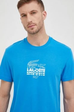 Ανδρικά Μπλουζάκια Βαμβακερό μπλουζάκι Lacoste μπλε -Lacoste Κατάστημα unnamed file 1634