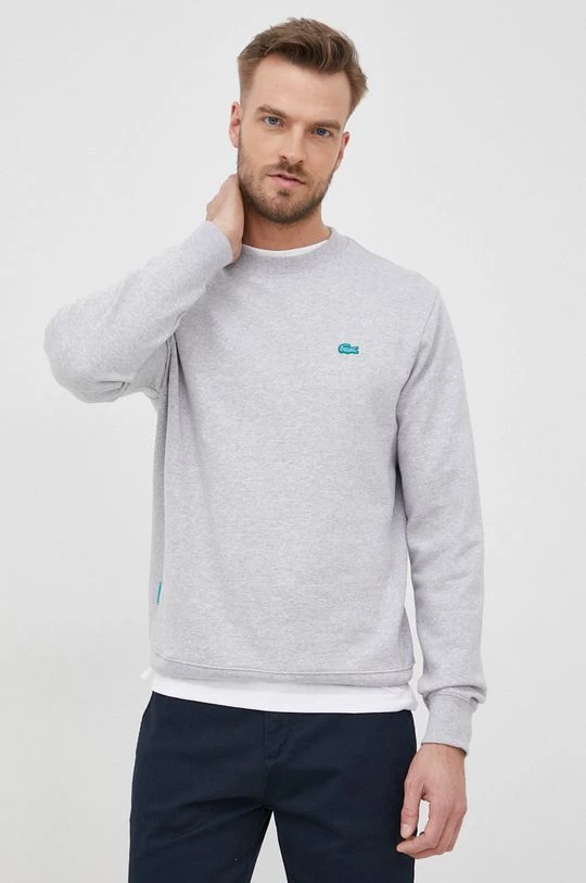 Ανδρικά Χωρίς φερμουάρ Μπλούζα Lacoste χρώμα: γκρι, 1 Ανδρικά Χωρίς φερμουάρ Μπλούζα Lacoste χρώμα: γκρι,