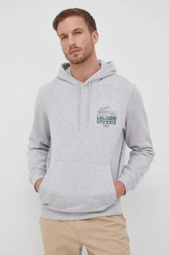 Ανδρικά Χωρίς φερμουάρ Βαμβακερή μπλούζα Lacoste χρώμα: γκρι, 9 Ανδρικά Χωρίς φερμουάρ Βαμβακερή μπλούζα Lacoste χρώμα: γκρι, -Lacoste Κατάστημα unnamed file 1668