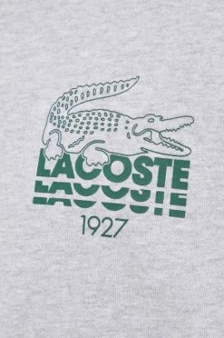Ανδρικά Χωρίς φερμουάρ Βαμβακερή μπλούζα Lacoste χρώμα: γκρι, -Lacoste Κατάστημα unnamed file 1675