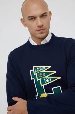 Ανδρικά Χωρίς φερμουάρ Βαμβακερή μπλούζα Lacoste χρώμα: ναυτικό μπλε -Lacoste Κατάστημα unnamed file 1713