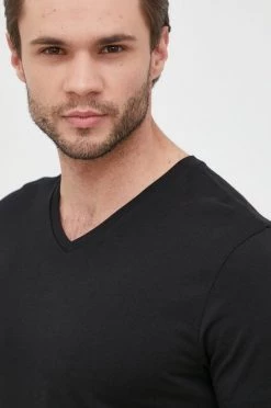 Ανδρικά Μπλουζάκια Βαμβακερό μπλουζάκι Lacoste μαύρο -Lacoste Κατάστημα unnamed file 1792