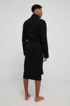 Ανδρικά Μπουρνούζια Βαμβακερό μπουρνούζι Lacoste μαύρο -Lacoste Κατάστημα unnamed file 1801