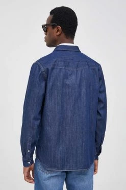 Ανδρικά Πουκάμισα Βαμβακερό πουκάμισο Lacoste χρώμα: ναυτικό μπλε, -Lacoste Κατάστημα unnamed file 1813