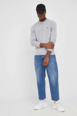 Ανδρικά Χωρίς φερμουάρ Lacoste - Πουλόβερ ανοιχτό γκρι