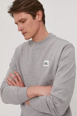 Ανδρικά Χωρίς φερμουάρ Lacoste - Βαμβακερή μπλούζα ανοιχτό γκρι -Lacoste Κατάστημα unnamed file 258