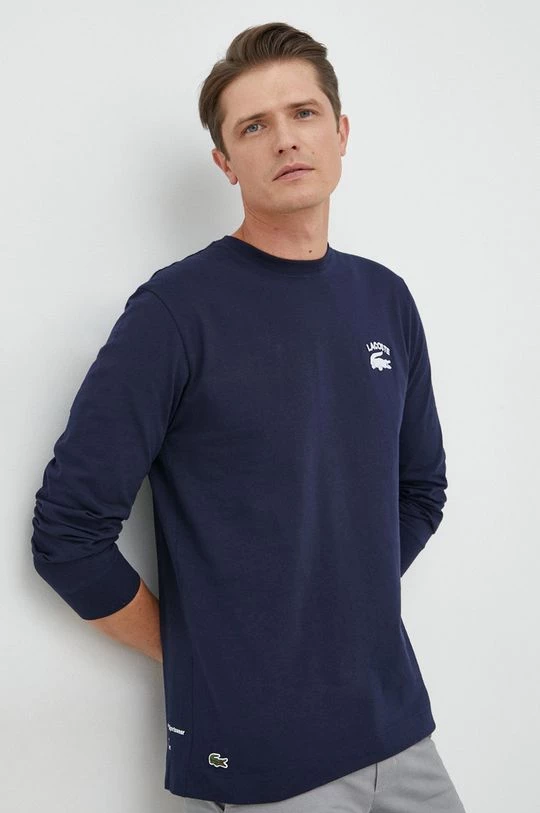 Ανδρικά Μακρυμάνικα Βαμβακερή μπλούζα με μακριά μανίκια Lacoste ναυτικό μπλε 1 Ανδρικά Μακρυμάνικα Βαμβακερή μπλούζα με μακριά μανίκια Lacoste ναυτικό μπλε