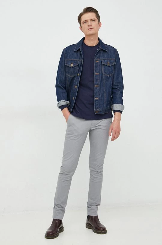 Ανδρικά Μακρυμάνικα Βαμβακερή μπλούζα με μακριά μανίκια Lacoste ναυτικό μπλε 2 Ανδρικά Μακρυμάνικα Βαμβακερή μπλούζα με μακριά μανίκια Lacoste ναυτικό μπλε - Image 2