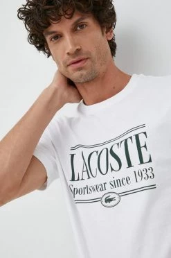 Ανδρικά Μπλουζάκια Βαμβακερό μπλουζάκι Lacoste άσπρο -Lacoste Κατάστημα unnamed file 332