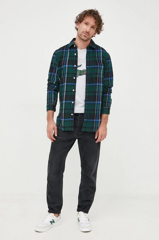 Ανδρικά Μπλουζάκια Μπλουζάκι Lacoste γκρι 2 Ανδρικά Μπλουζάκια Μπλουζάκι Lacoste γκρι - Image 2