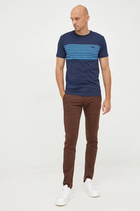 Ανδρικά Μπλουζάκια Βαμβακερό μπλουζάκι Lacoste ναυτικό μπλε 2 Ανδρικά Μπλουζάκια Βαμβακερό μπλουζάκι Lacoste ναυτικό μπλε - Image 2