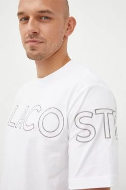 Ανδρικά Μπλουζάκια Βαμβακερό μπλουζάκι Lacoste άσπρο -Lacoste Κατάστημα unnamed file 456