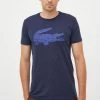 Ανδρικά Μπλουζάκια Βαμβακερό μπλουζάκι Lacoste ναυτικό μπλε