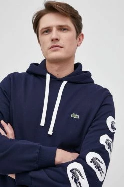 Ανδρικά Χωρίς φερμουάρ Lacoste - Βαμβακερή μπλούζα σκούρο μπλε -Lacoste Κατάστημα unnamed file 492