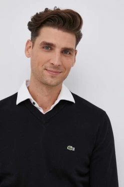 Ανδρικά Χωρίς φερμουάρ Πουλόβερ Lacoste μαύρο, -Lacoste Κατάστημα unnamed file 502