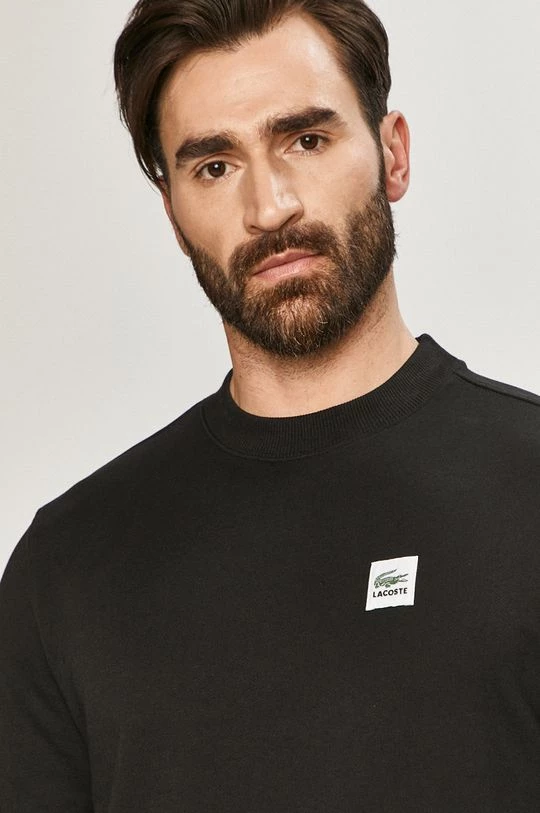 Ανδρικά Χωρίς φερμουάρ Lacoste - Βαμβακερή μπλούζα ανοιχτό γκρι 4 Ανδρικά Χωρίς φερμουάρ Lacoste - Βαμβακερή μπλούζα ανοιχτό γκρι - Image 4