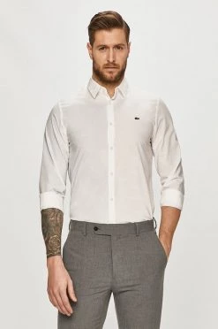 Ανδρικά Πουκάμισα Lacoste - Βαμβακερό πουκάμισο ανοιχτό μπλε -Lacoste Κατάστημα unnamed file 553