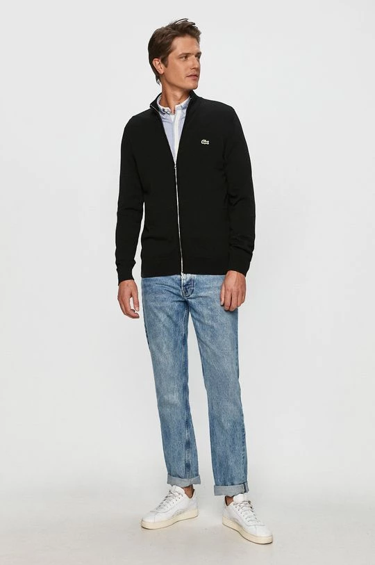 Ανδρικά Με φερμουάρ Lacoste - Πλεκτή ζακέτα σκούρο μπλε 2 Ανδρικά Με φερμουάρ Lacoste - Πλεκτή ζακέτα σκούρο μπλε - Image 2