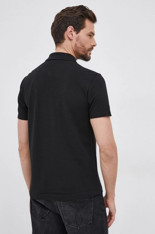 Ανδρικά Πόλο μπλουζάκια Βαμβακερό μπλουζάκι πόλο Lacoste μαύρο 3 Ανδρικά Πόλο μπλουζάκια Βαμβακερό μπλουζάκι πόλο Lacoste μαύρο - Image 3