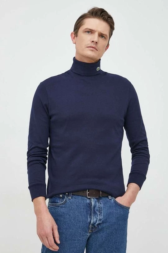 Ανδρικά Μακρυμάνικα Βαμβακερή μπλούζα με μακριά μανίκια Lacoste ναυτικό μπλε 4 Ανδρικά Μακρυμάνικα Βαμβακερή μπλούζα με μακριά μανίκια Lacoste ναυτικό μπλε - Image 4