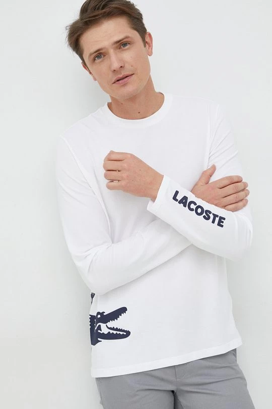 Ανδρικά Μακρυμάνικα Longsleeve Lacoste άσπρο 1 Ανδρικά Μακρυμάνικα Longsleeve Lacoste άσπρο