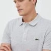 Ανδρικά Πόλο μπλουζάκια Βαμβακερό μπλουζάκι πόλο Lacoste ασημί
