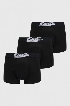 Ανδρικά Μπόξερ και σλιπ Μποξεράκια Lacoste (3-pack) μαύρο