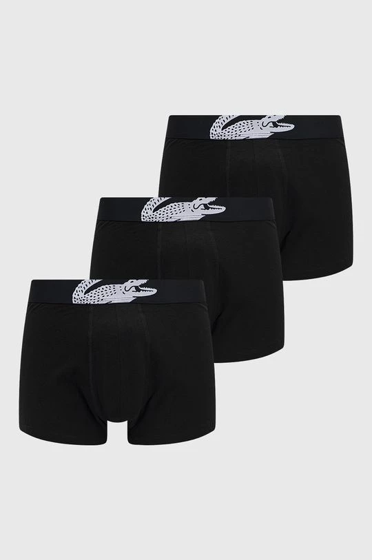 Ανδρικά Μπόξερ και σλιπ Μποξεράκια Lacoste (3-pack) μαύρο 1 Ανδρικά Μπόξερ και σλιπ Μποξεράκια Lacoste (3-pack) μαύρο