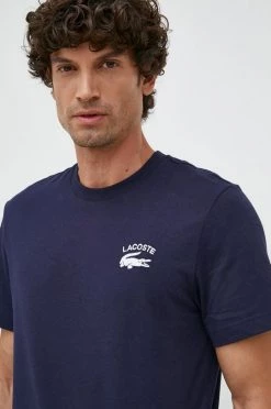 Ανδρικά Μπλουζάκια Βαμβακερό μπλουζάκι Lacoste ναυτικό μπλε -Lacoste Κατάστημα unnamed file 718